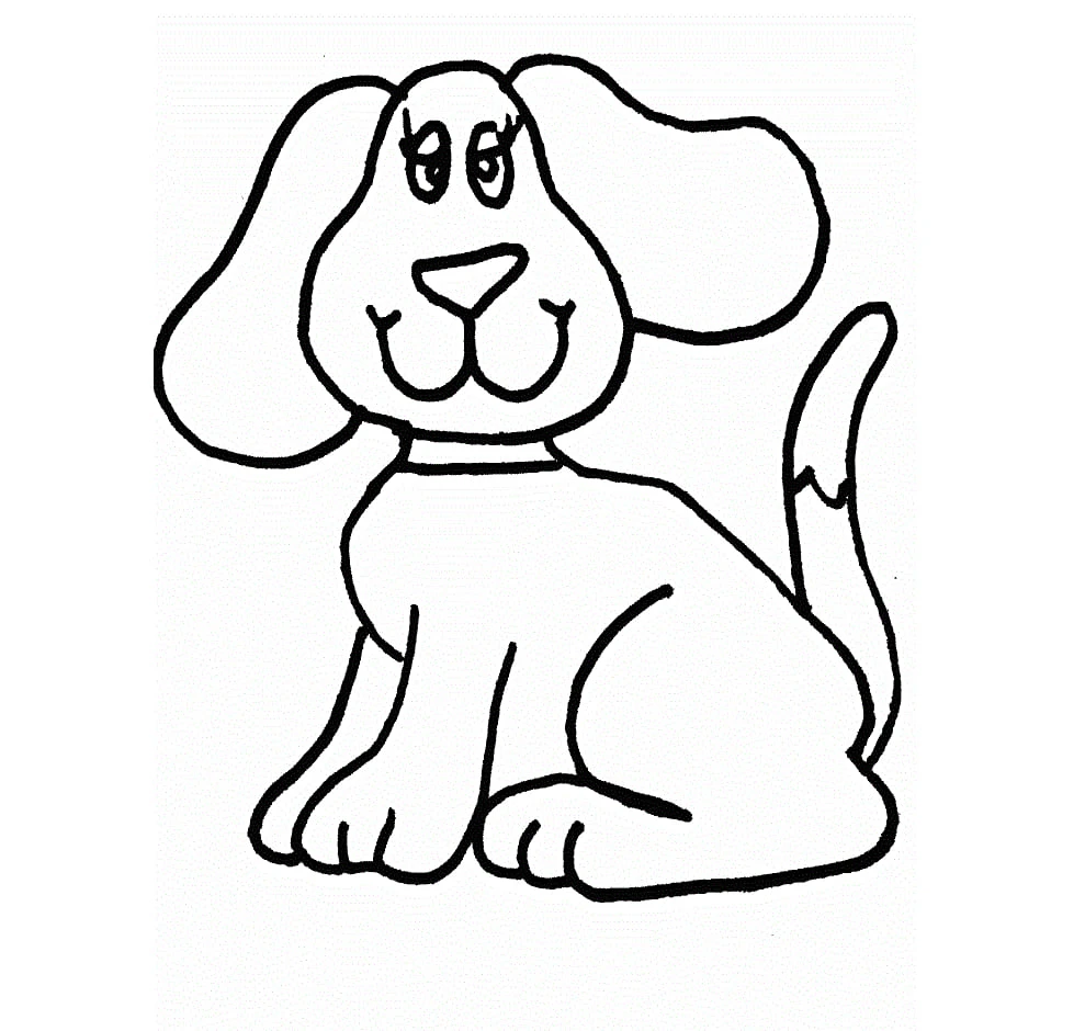 Köpek boyama sayfası #615 – mürekkep tasarrufu sağlar, PDF indir