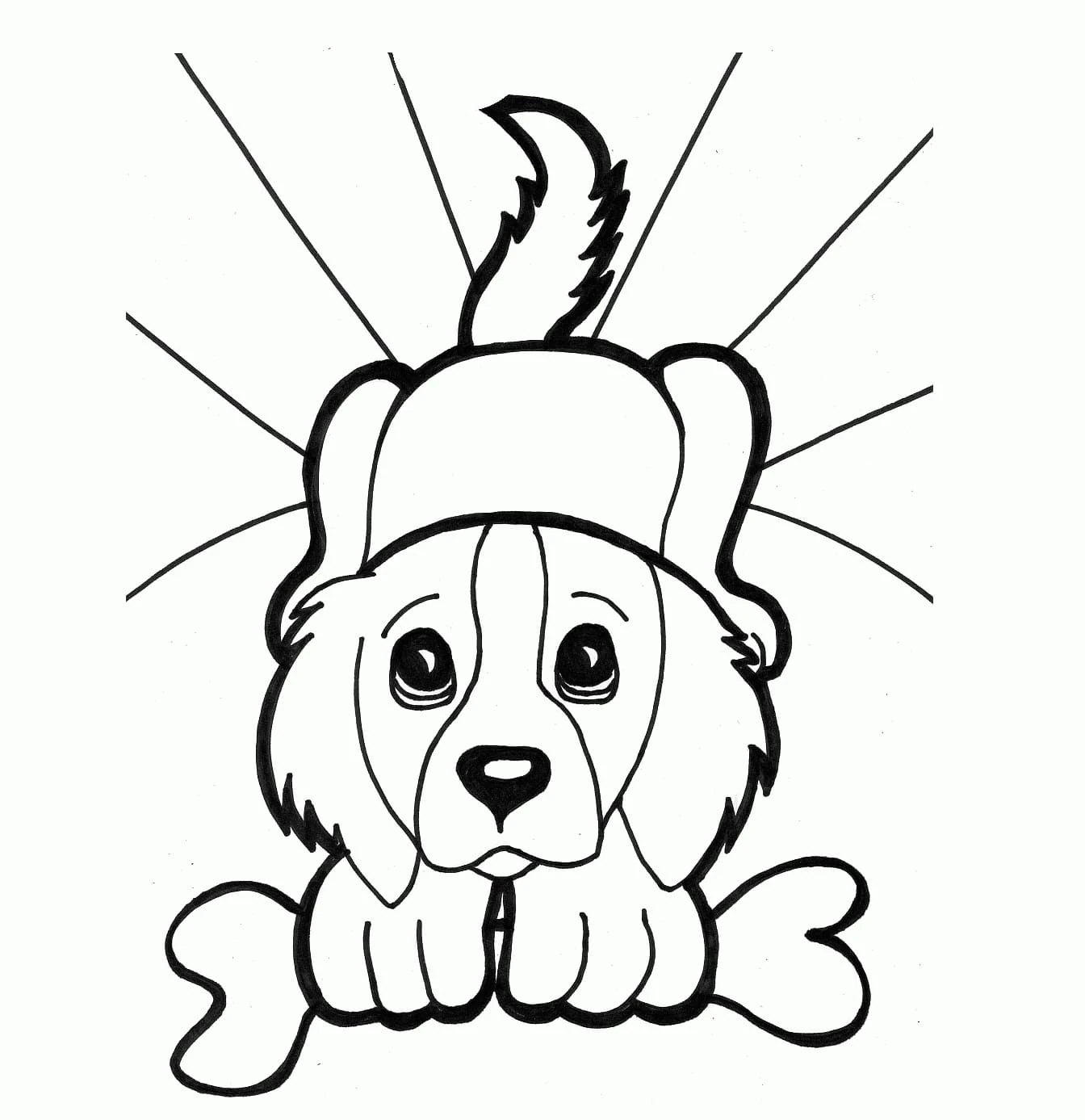 Köpek boyama sayfası #620 – eğlenceli öğrenme deneyimi, okul öncesi
