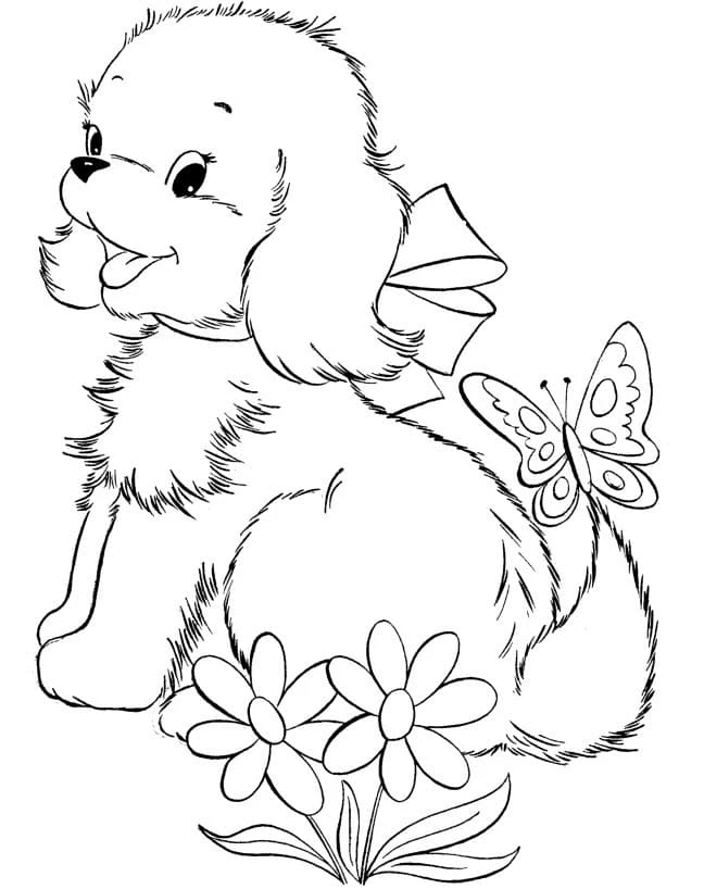 Köpek boyama sayfası #628 – boyama etkinliği, çocuk aktivitesi