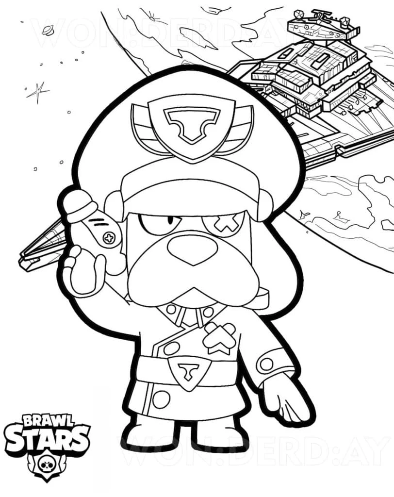 Brawl Stars boyama sayfası – eğlenceli etkinlik, el becerilerini geliştirir