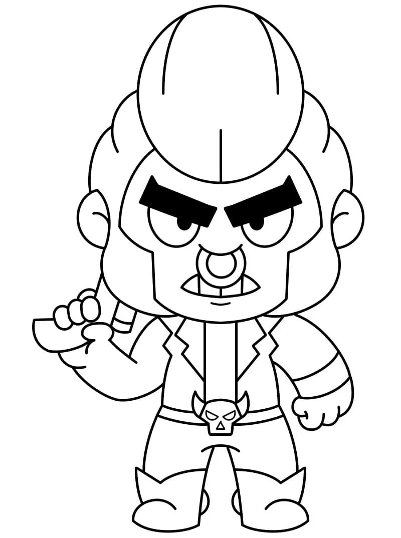 Brawl Stars boyama sayfası – el becerilerini geliştirir, boyama çalışması