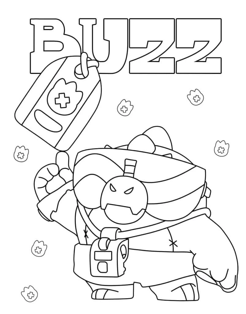 Brawl Stars boyama sayfası – çocuk aktivitesi, PDF indir