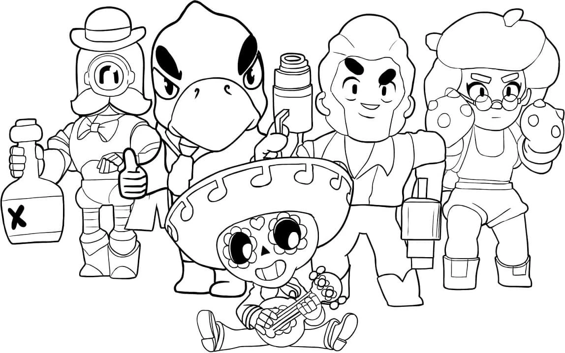 Brawl Stars boyama sayfası – ücretsiz yazdır, boyama etkinliği