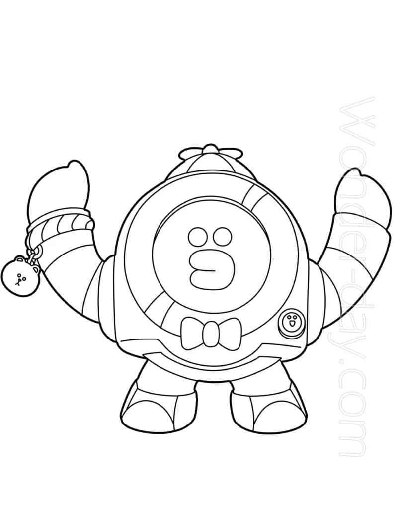 Brawl Stars boyama sayfası – kolay boyama, eğitici aktivite