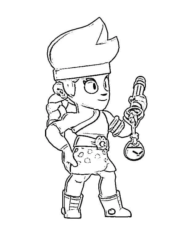 Brawl Stars boyama sayfası – sanatsal çalışma, çocuklar için