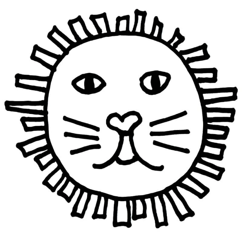 Aslan boyama sayfası – okul öncesi, evde etkinlik