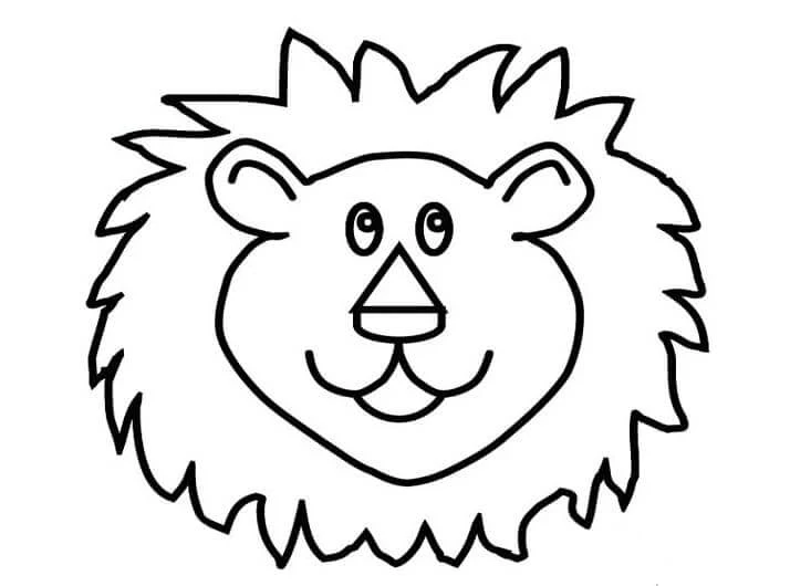 Aslan boyama sayfası – sevimli karakter, sanatsal çalışma
