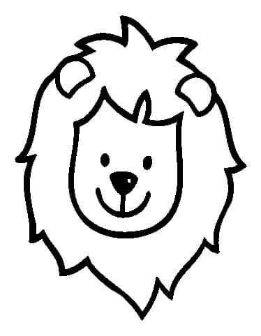 Aslan boyama sayfası – el becerilerini geliştirir, boyama çalışması
