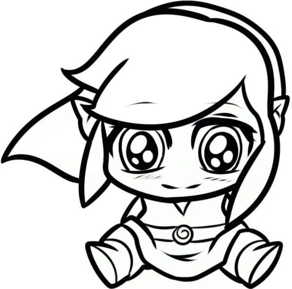 Zelda boyama sayfası – eğitici aktivite, yaratıcılık