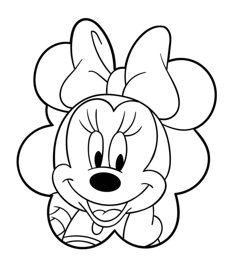 Minnie Mouse boyama sayfası #83 – çocuk aktivitesi, ilkokul öğrencileri için