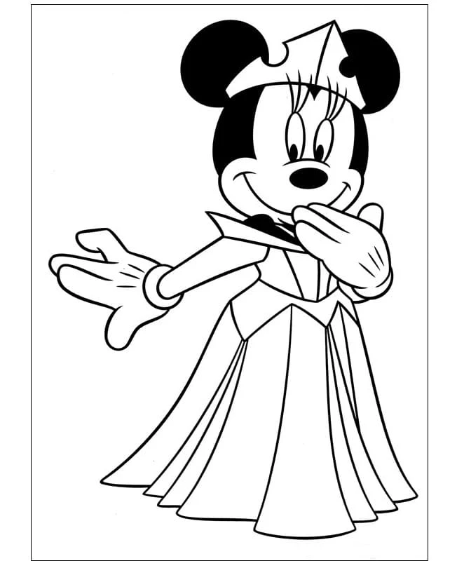 Minnie Mouse boyama sayfası #84 – sanatsal çalışma, aile ile vakit geçirme