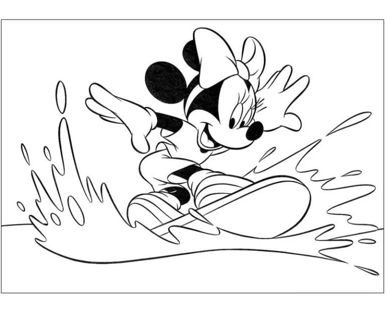 Minnie Mouse boyama sayfası #86 – yaratıcılık, doğum günü partisi aktivitesi