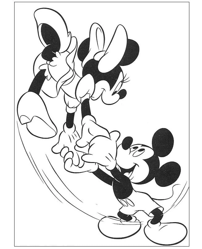 Minnie Mouse boyama sayfası #88 – renkli çizimler, dikkat ve odaklanma geliştirir