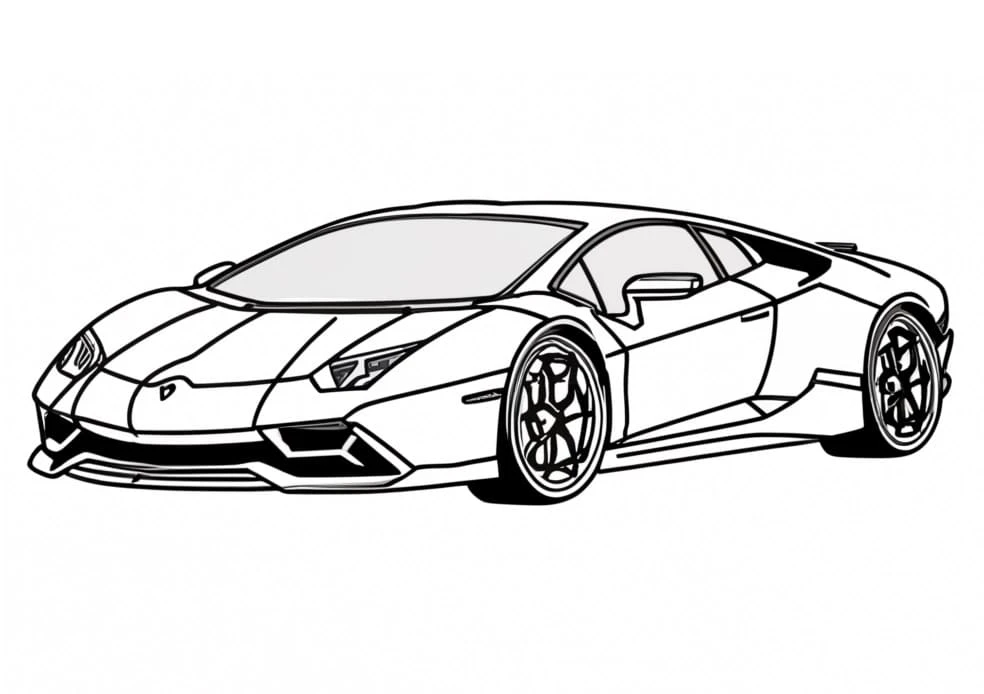 Lamborghini boyama sayfası #23 – boyama çalışması, sınıf etkinliği