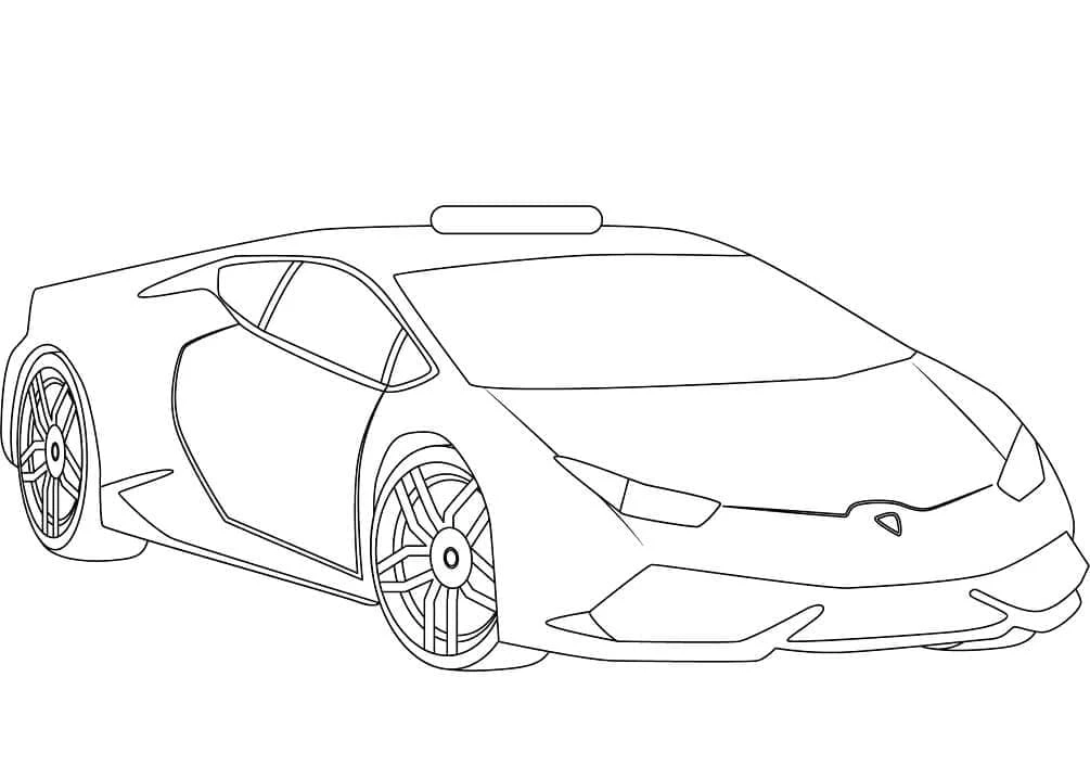 Lamborghini boyama sayfası #25 – anaokulu etkinliği, motor becerileri destekler