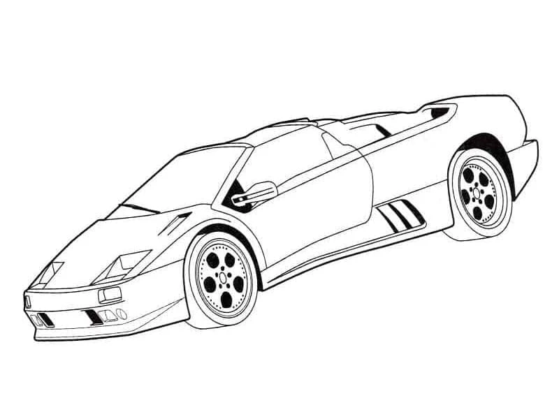 Lamborghini boyama sayfası #27 – aile ile vakit geçirme, renk bilgisini öğretir