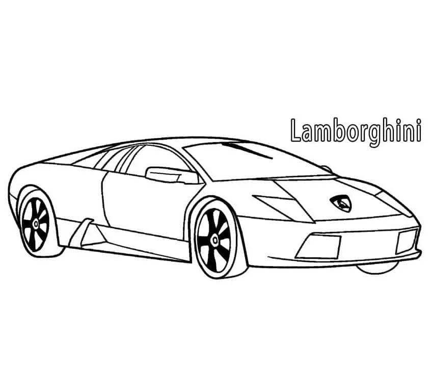 Lamborghini boyama sayfası #30 – sınıf etkinliği, kolay indirilebilir