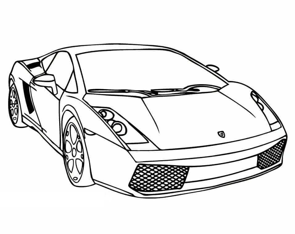 Lamborghini boyama sayfası #33 – hayal gücünü besler, tamamen ücretsiz