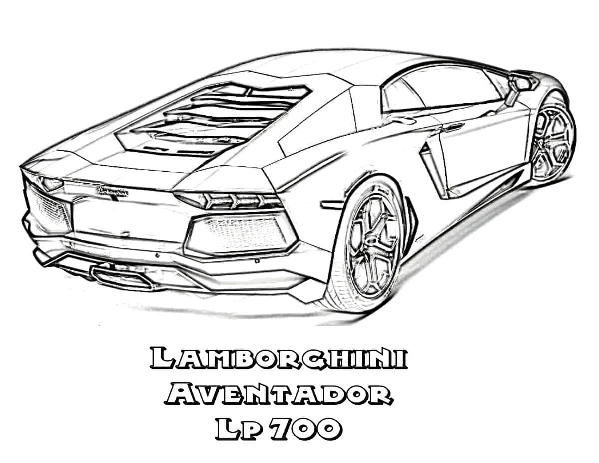 Lamborghini boyama sayfası #37 – kolay indirilebilir, eğlenceli öğrenme deneyimi