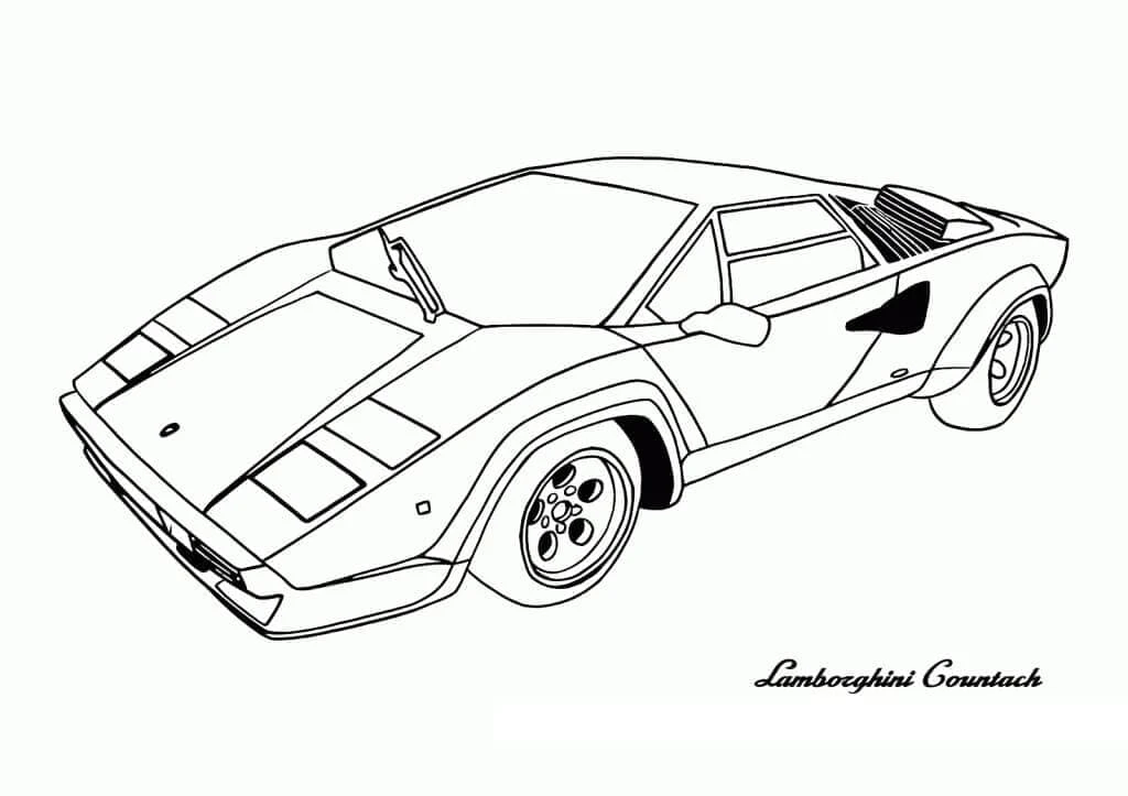 Lamborghini boyama sayfası #40 – tamamen ücretsiz, çocuklar için