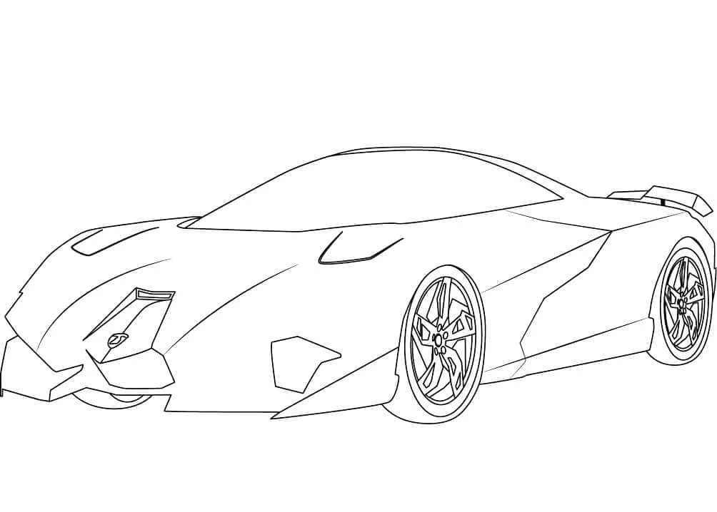 Lamborghini boyama sayfası #42 – yaratıcı sanat çalışması, eğlenceli etkinlik
