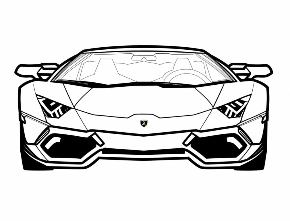 Lamborghini boyama sayfası #44 – eğlenceli öğrenme deneyimi, okul öncesi