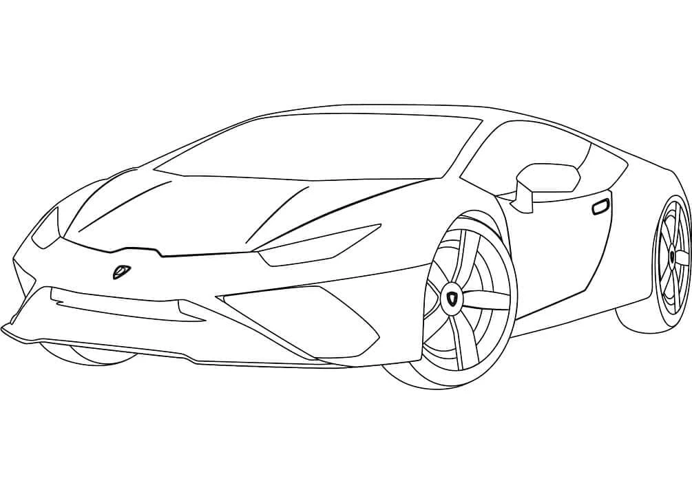 Lamborghini boyama sayfası #46 – PDF indir, sevimli karakter