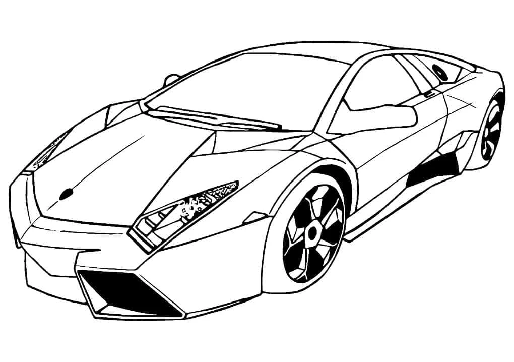 Lamborghini boyama sayfası #49 – eğlenceli etkinlik, el becerilerini geliştirir