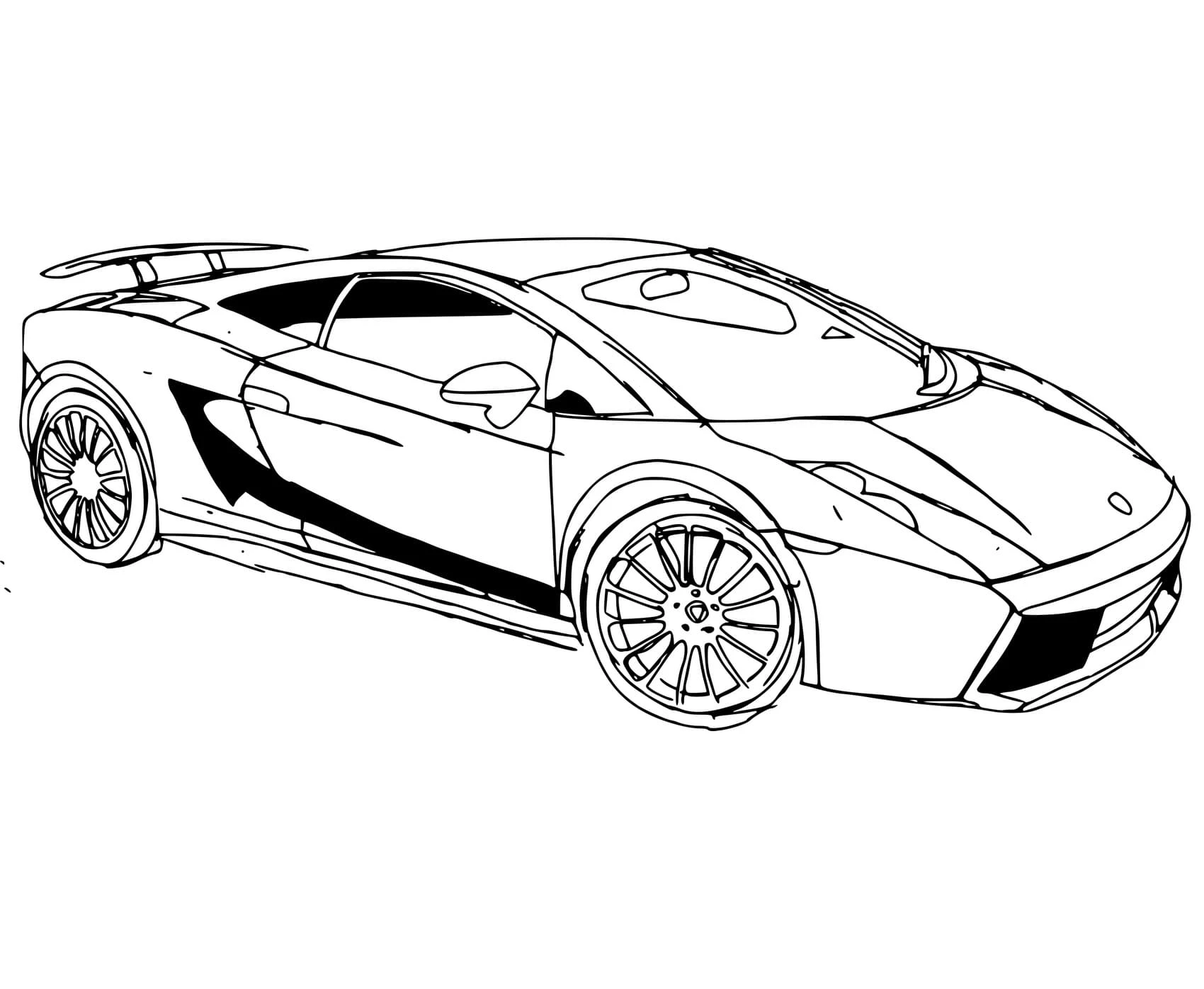 Lamborghini boyama sayfası #56 – el becerilerini geliştirir, boyama çalışması