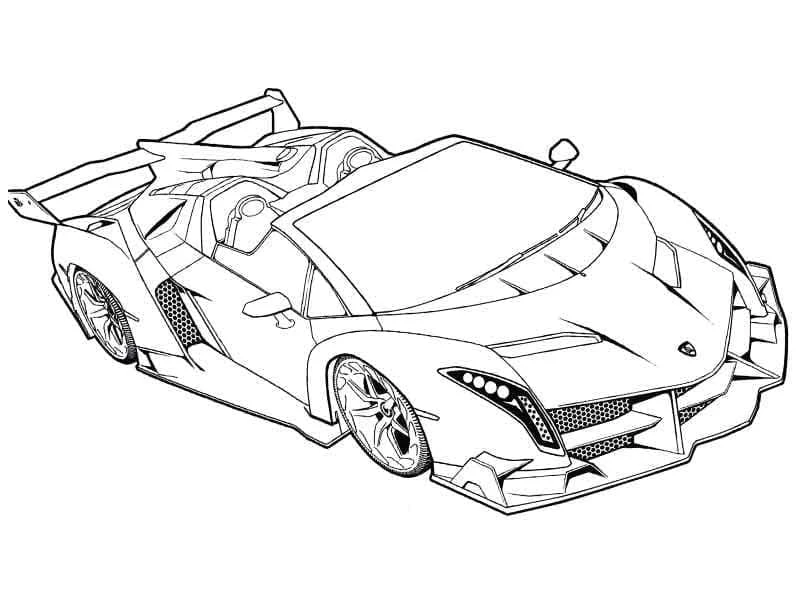 Lamborghini boyama sayfası #57 – keyifli zaman, renkli çizimler