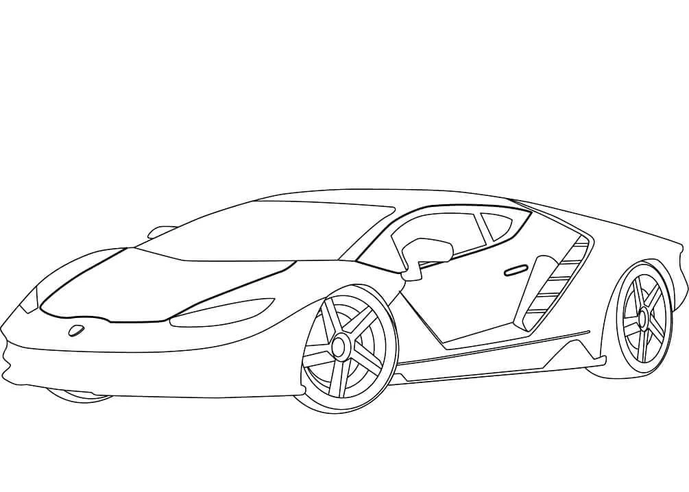 Lamborghini boyama sayfası #65 – anaokulu etkinliği, motor becerileri destekler