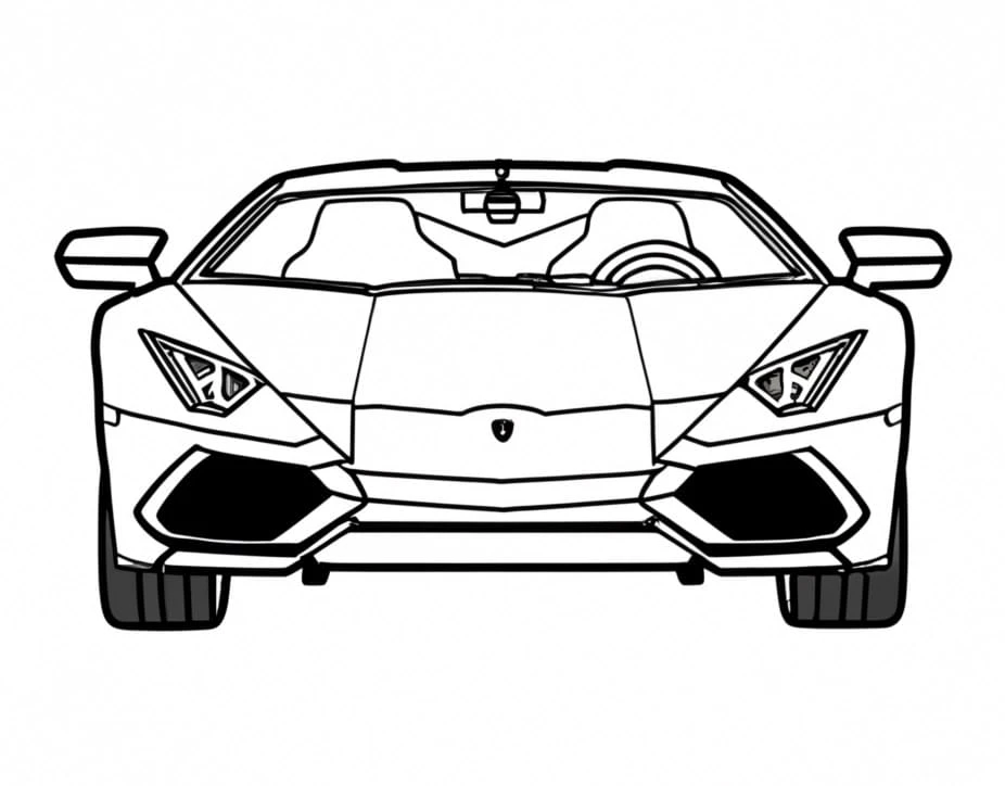 Lamborghini boyama sayfası #66 – ilkokul öğrencileri için, hayal gücünü besler