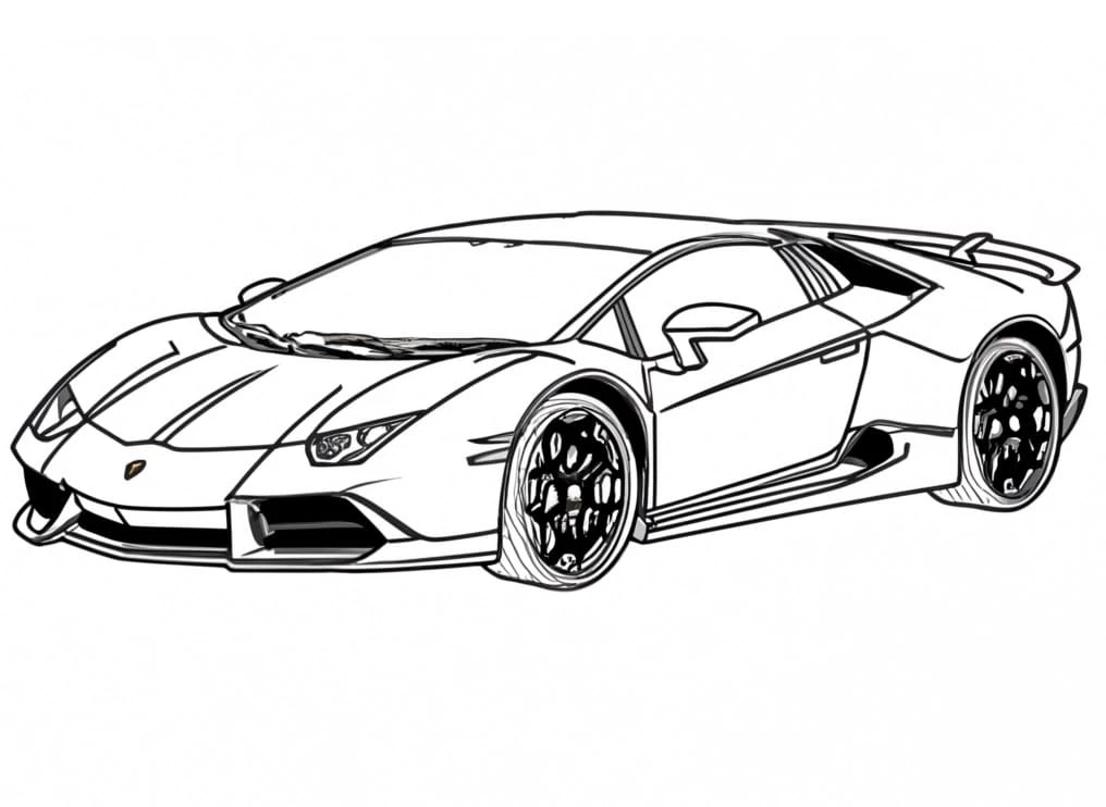 Lamborghini boyama sayfası #67 – aile ile vakit geçirme, renk bilgisini öğretir