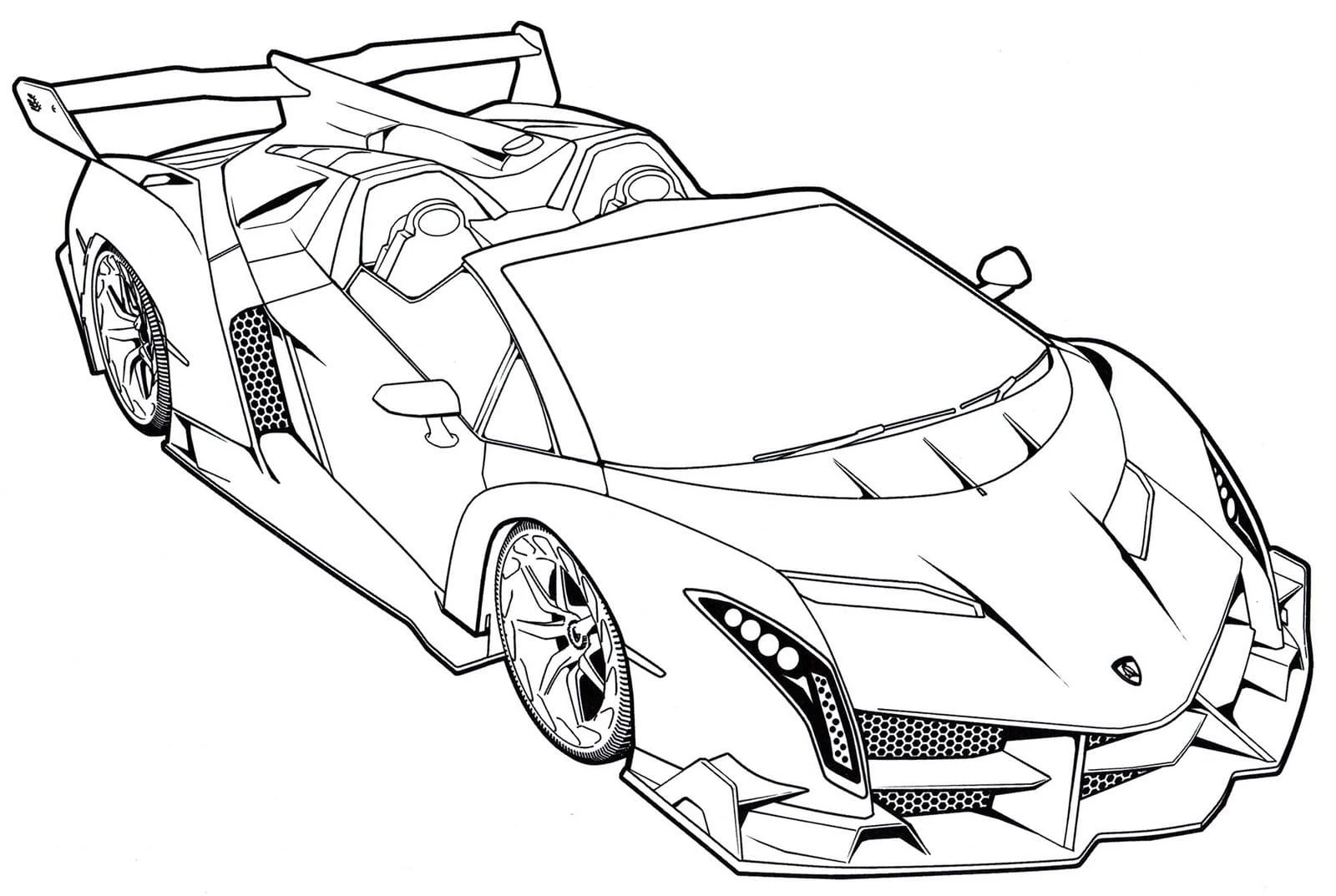 Lamborghini boyama sayfası #70 – sınıf etkinliği, kolay indirilebilir
