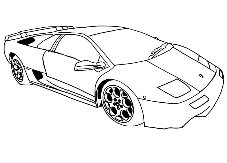 Lamborghini boyama sayfası #74 – renk bilgisini öğretir, günlük etkinlik önerisi