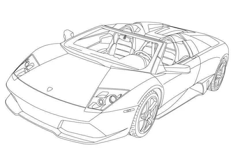 Lamborghini boyama sayfası #76 – ekran süresine alternatif, çocuklarla kaliteli zaman