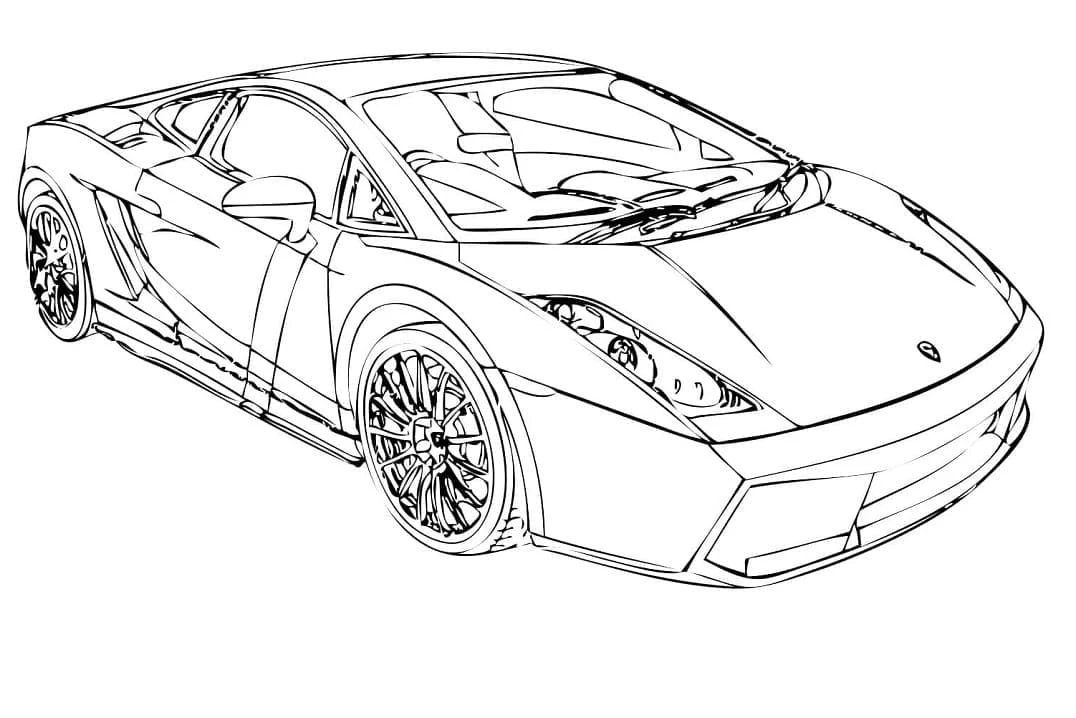 Lamborghini boyama sayfası #77 – kolay indirilebilir, eğlenceli öğrenme deneyimi