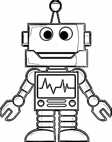 Robot boyama sayfası #83 – A4 baskıya uygun, ücretsiz yazdır