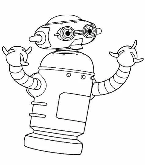 Robot boyama sayfası #84 – mürekkep tasarrufu sağlar, PDF indir