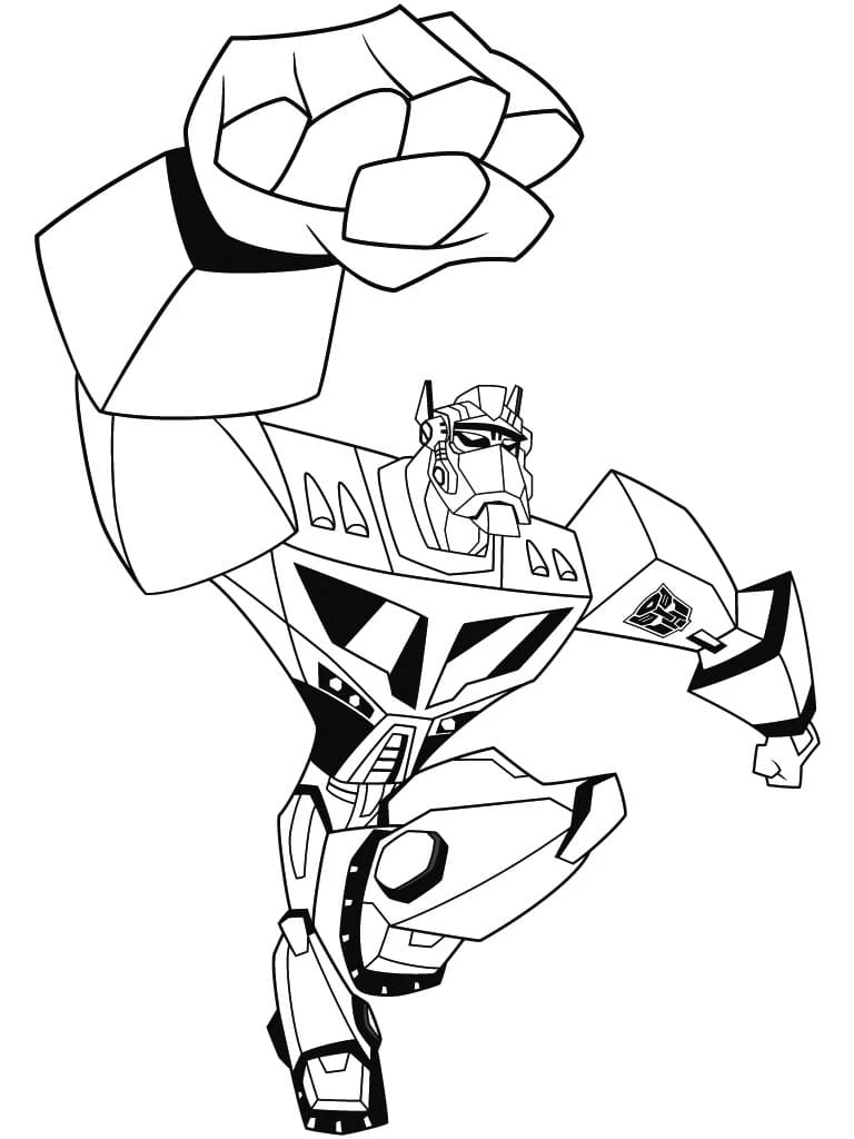 Transformers boyama sayfası #42 – çizgi film temalı, basit çizim