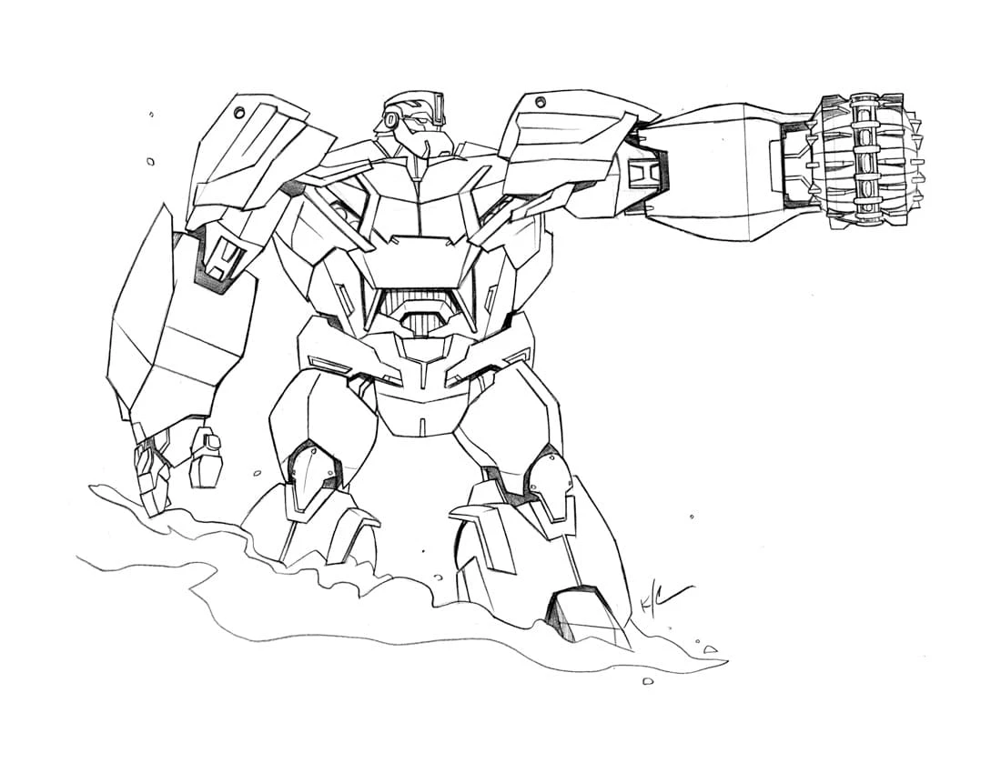 Transformers boyama sayfası #60 – motor becerileri destekler, mürekkep tasarrufu sağlar