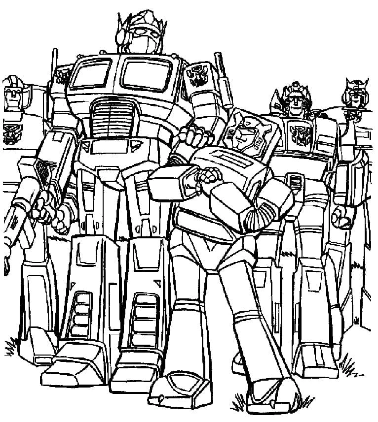 Transformers boyama sayfası #67 – mürekkep tasarrufu sağlar, PDF indir
