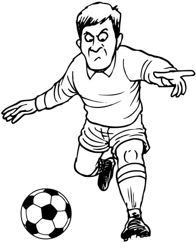 Futbol boyama sayfası – renkli çizimler, okul öncesi