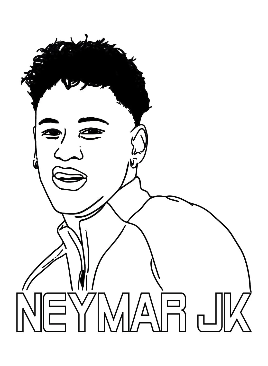 Neymar boyama sayfası – yaratıcılık, eğlenceli etkinlik