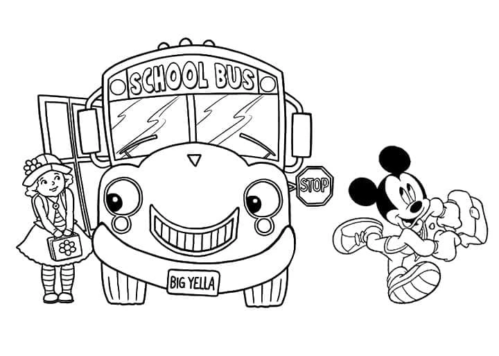 Mickey Mouse (Miki Fare) boyama sayfası – okul öncesi, evde etkinlik