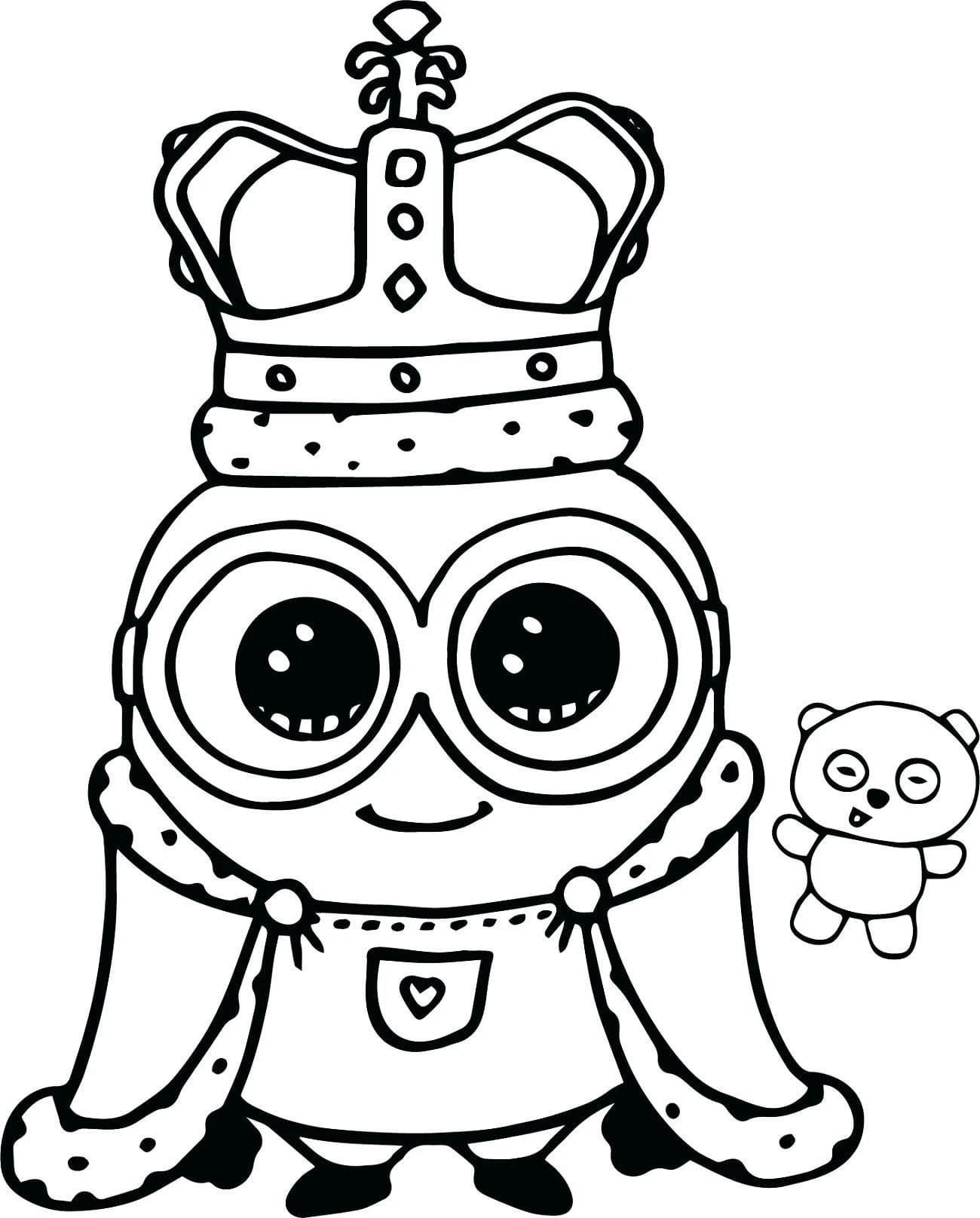 Minions boyama sayfası – sevimli karakter, sanatsal çalışma