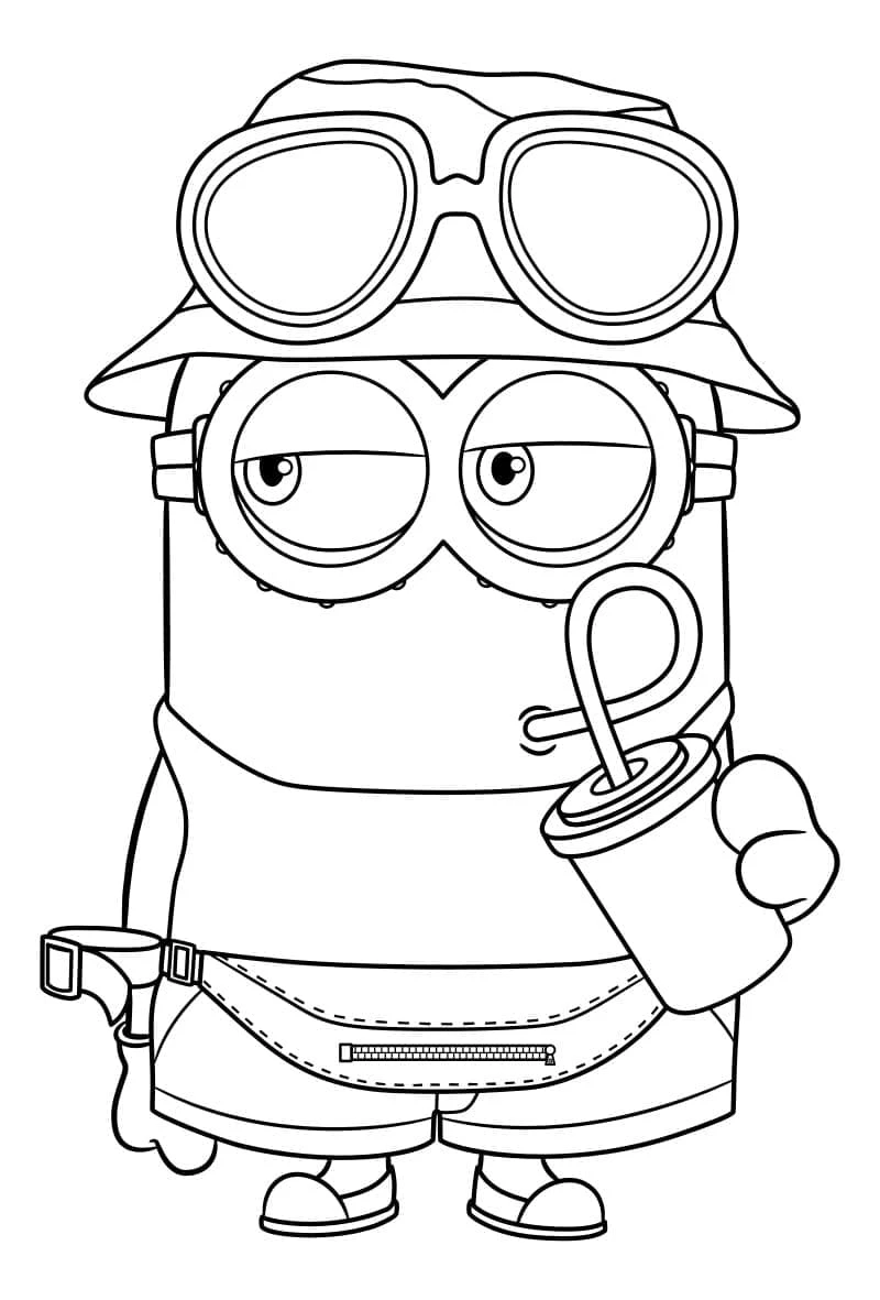 Minions boyama sayfası – keyifli zaman, renkli çizimler