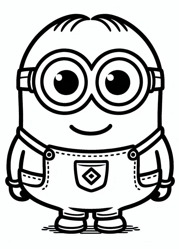 Minions boyama sayfası – PDF indir, sevimli karakter