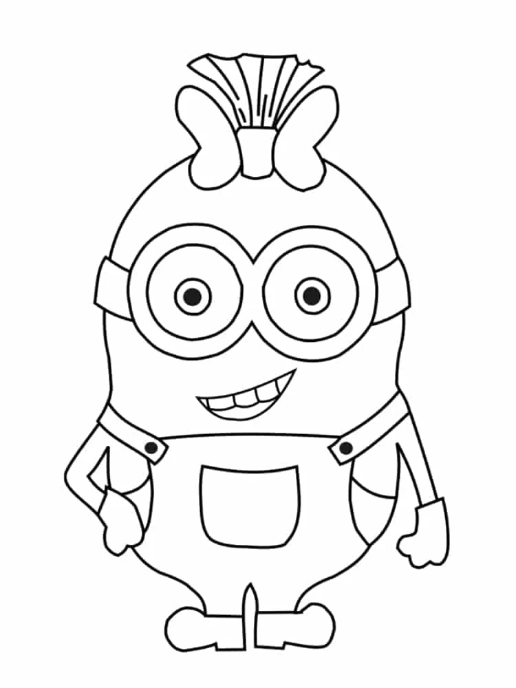 Minions boyama sayfası – okul öncesi, evde etkinlik