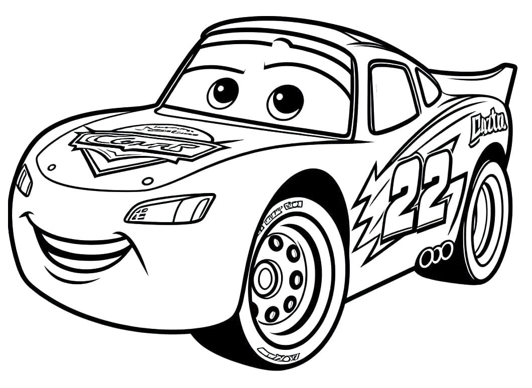 Şimşek Mcqueen boyama sayfası – PDF indir, sevimli karakter